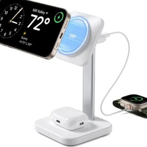2-in-1 Watch Wireless Charging Set (HaloLock) - White - AU PLUG
