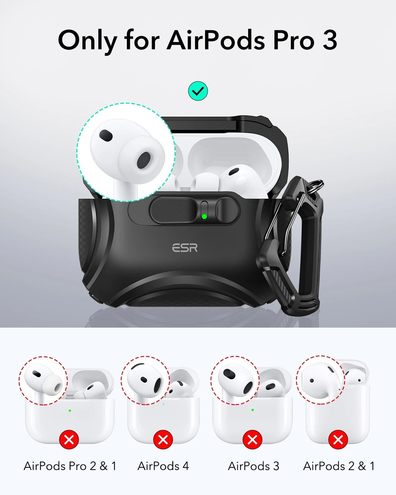 25W CryoBoost Foldable 3-in-1 Magnetic Charger and AirPods Pro 3 Cyber FlickLock Case Bundle– EU Plug-Black&Titanium - Image 10