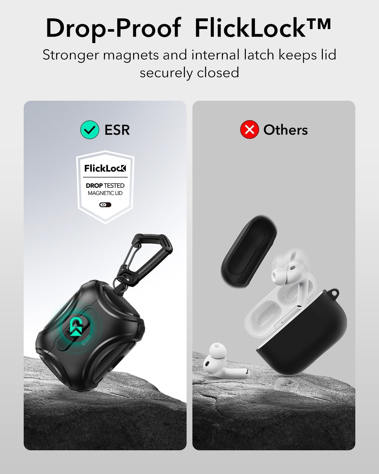 25W CryoBoost Foldable 3-in-1 Magnetic Charger and AirPods Pro 3 Cyber FlickLock Case Bundle– EU Plug-Black&Titanium - Image 16