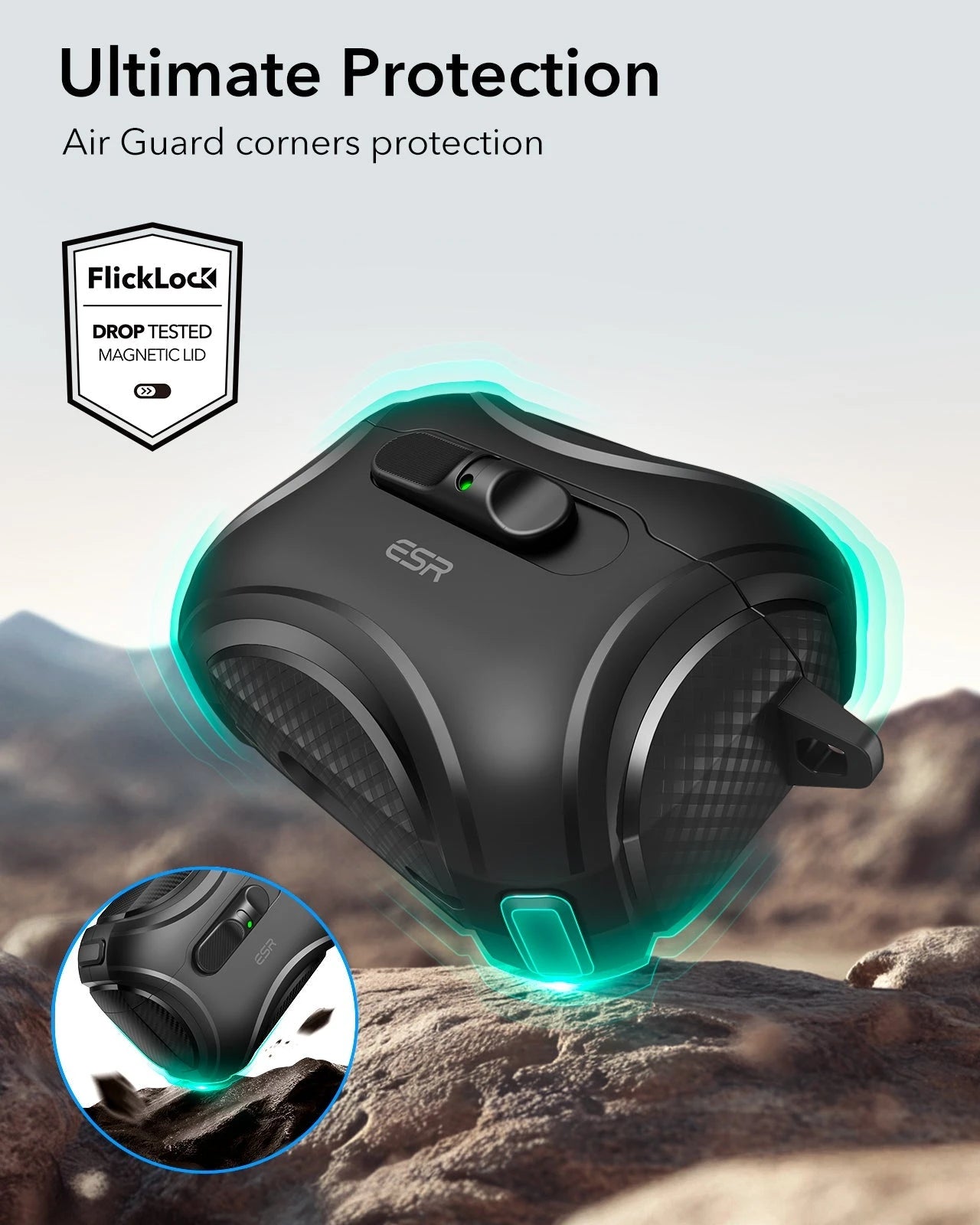 25W CryoBoost Foldable 3-in-1 Magnetic Charger and AirPods Pro 3 Cyber FlickLock Case Bundle– EU Plug-Black&Titanium - Image 17