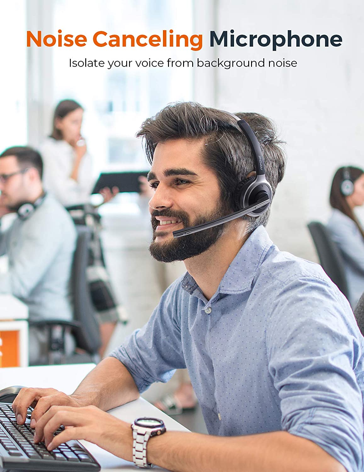 Mpow M5 Pro Bluetooth Headset with Microphone(BH231A) - Image 2
