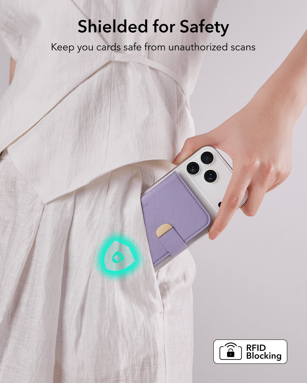 Aura Clutch Magnetic Wallet - Lavender - Image 6