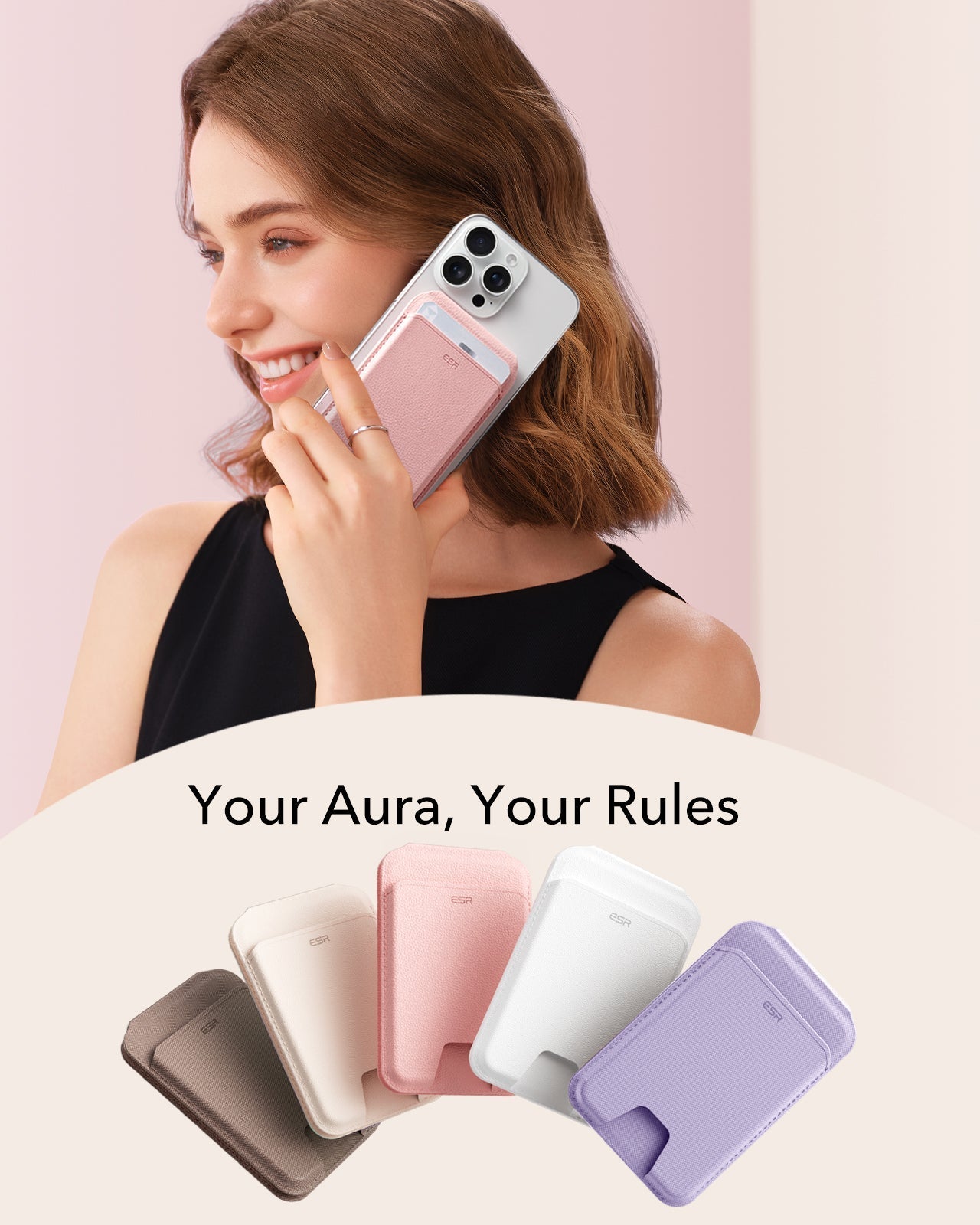 Aura Wallet Stand (HaloLock) - Pink - Image 3