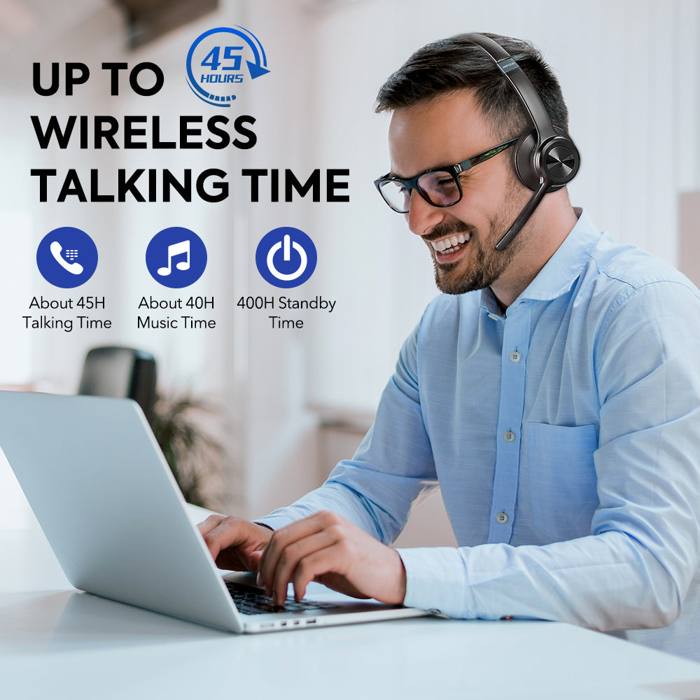 Mpow HC9 Bluetooth Headset V5.3 with Noise Cancelling Microphone - Image 7