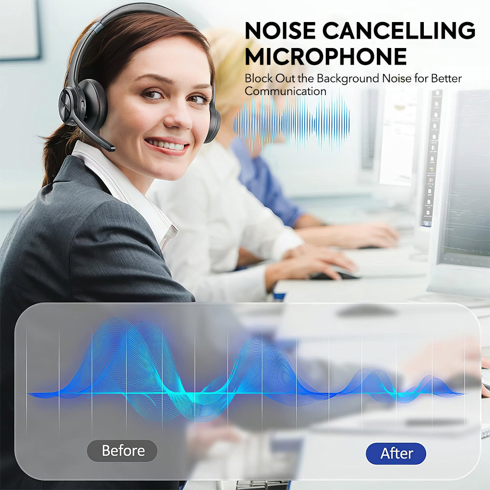 Mpow HC9 Bluetooth Headset V5.3 with Noise Cancelling Microphone - Image 10