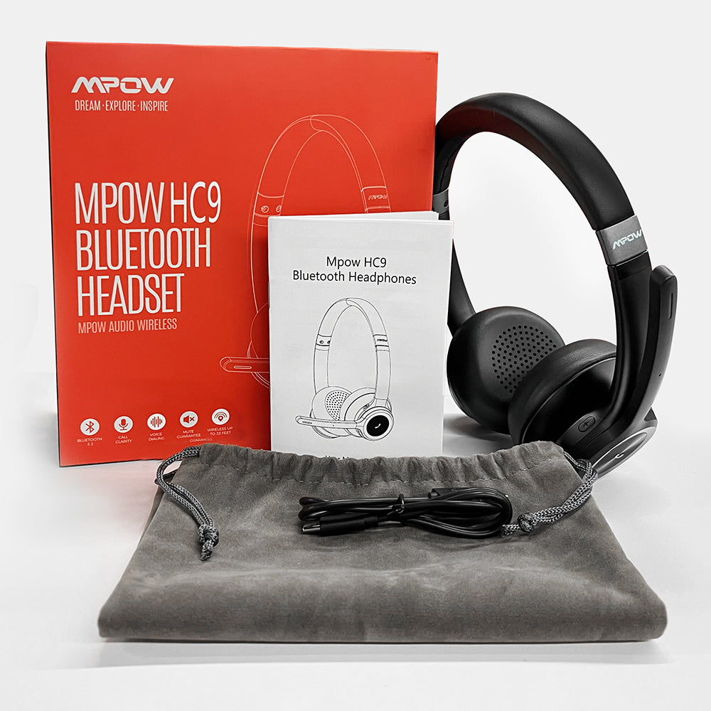 Mpow HC9 Bluetooth Headset V5.3 with Noise Cancelling Microphone - Image 11