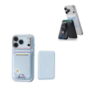 Classic Magnetic Wallet and Geo Wallet Stand Bundle - Tropical Paradise&Midnight Black