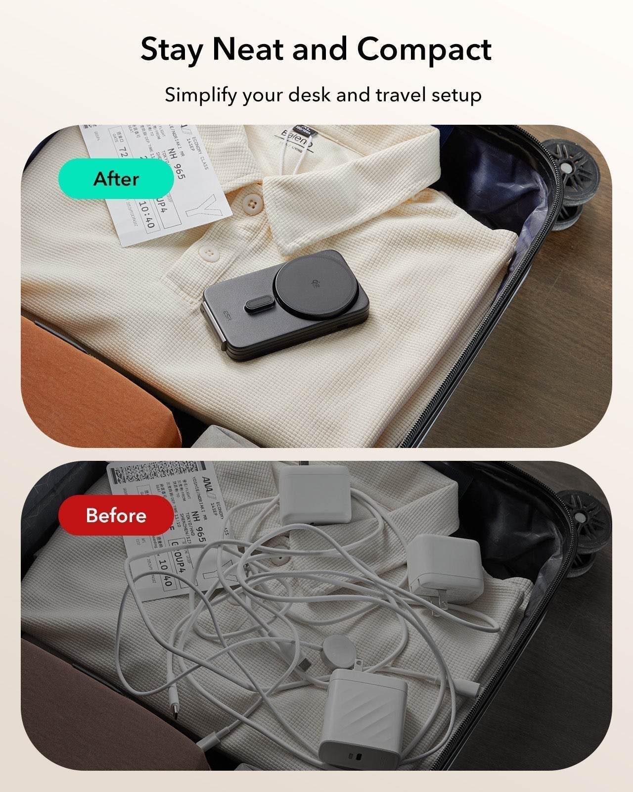 25W CryoBoost Foldable 3-in-1 Magnetic Charger and AirPods Pro 3 Cyber FlickLock Case Bundle– EU Plug-Black&Titanium - Image 8