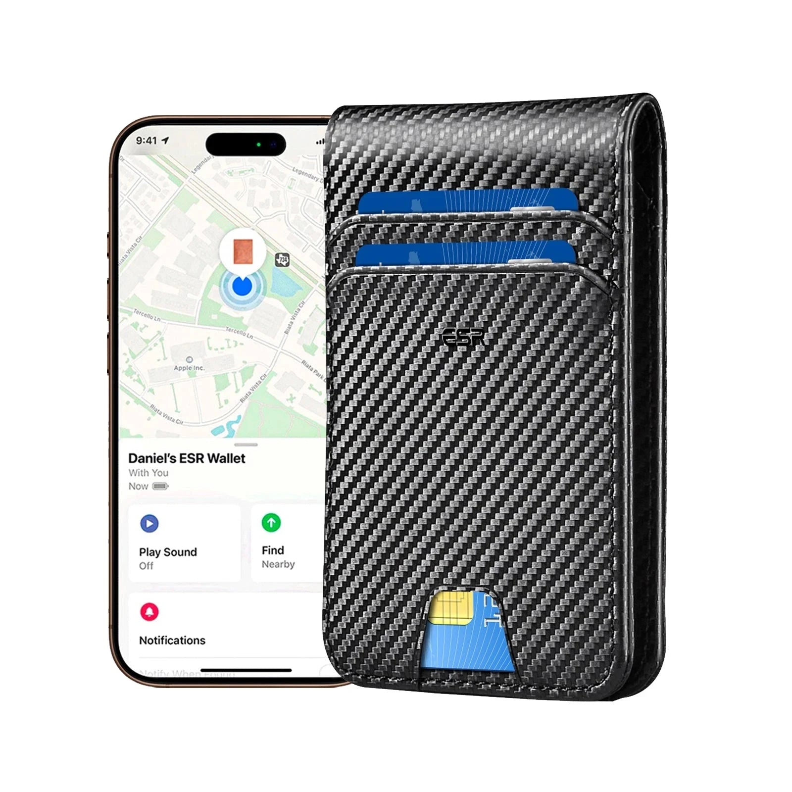 Geo Card Holder - Black Carbon Fiber - Image 3