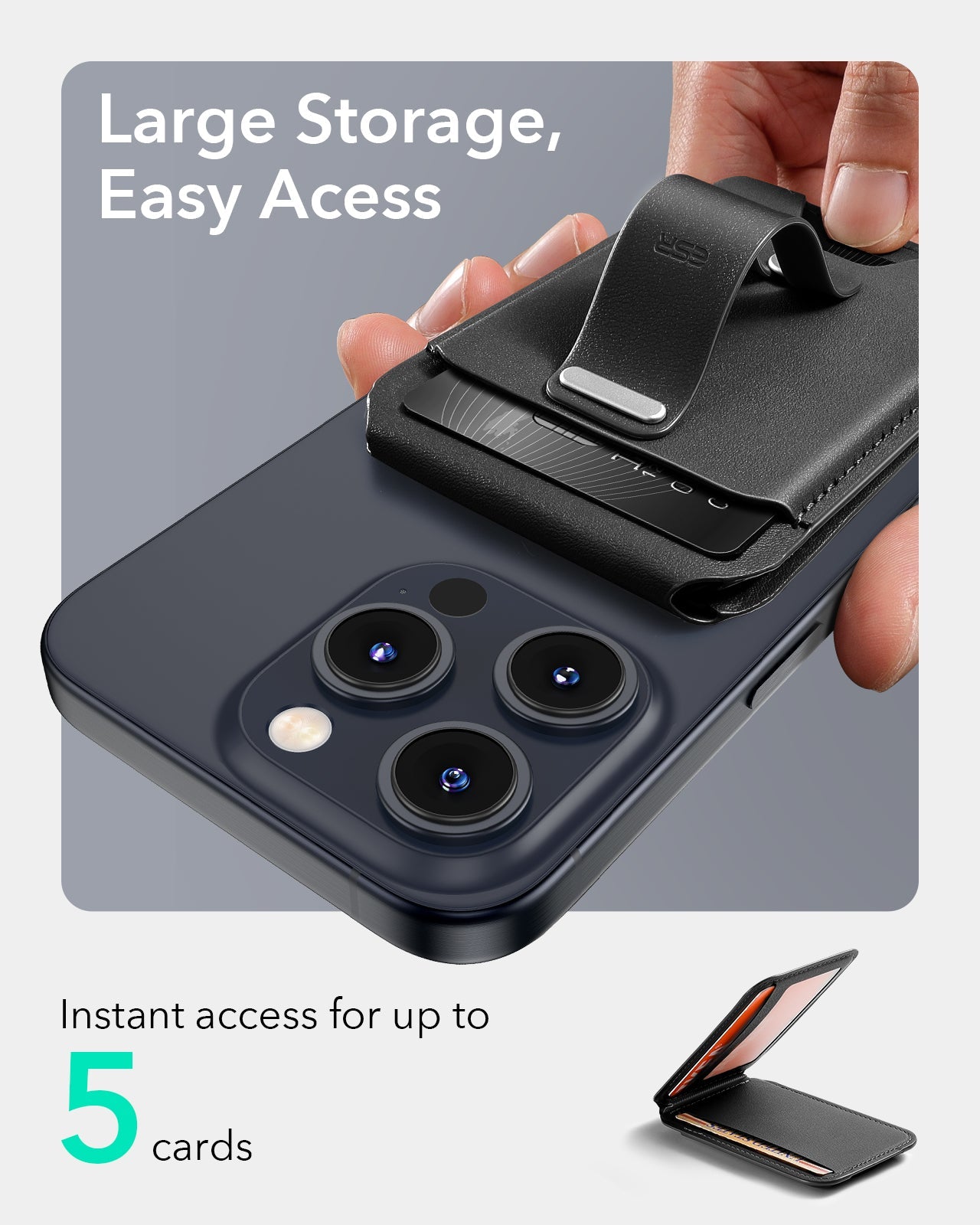 Grip Wallet Stand (HaloLock) - Brown - Image 7