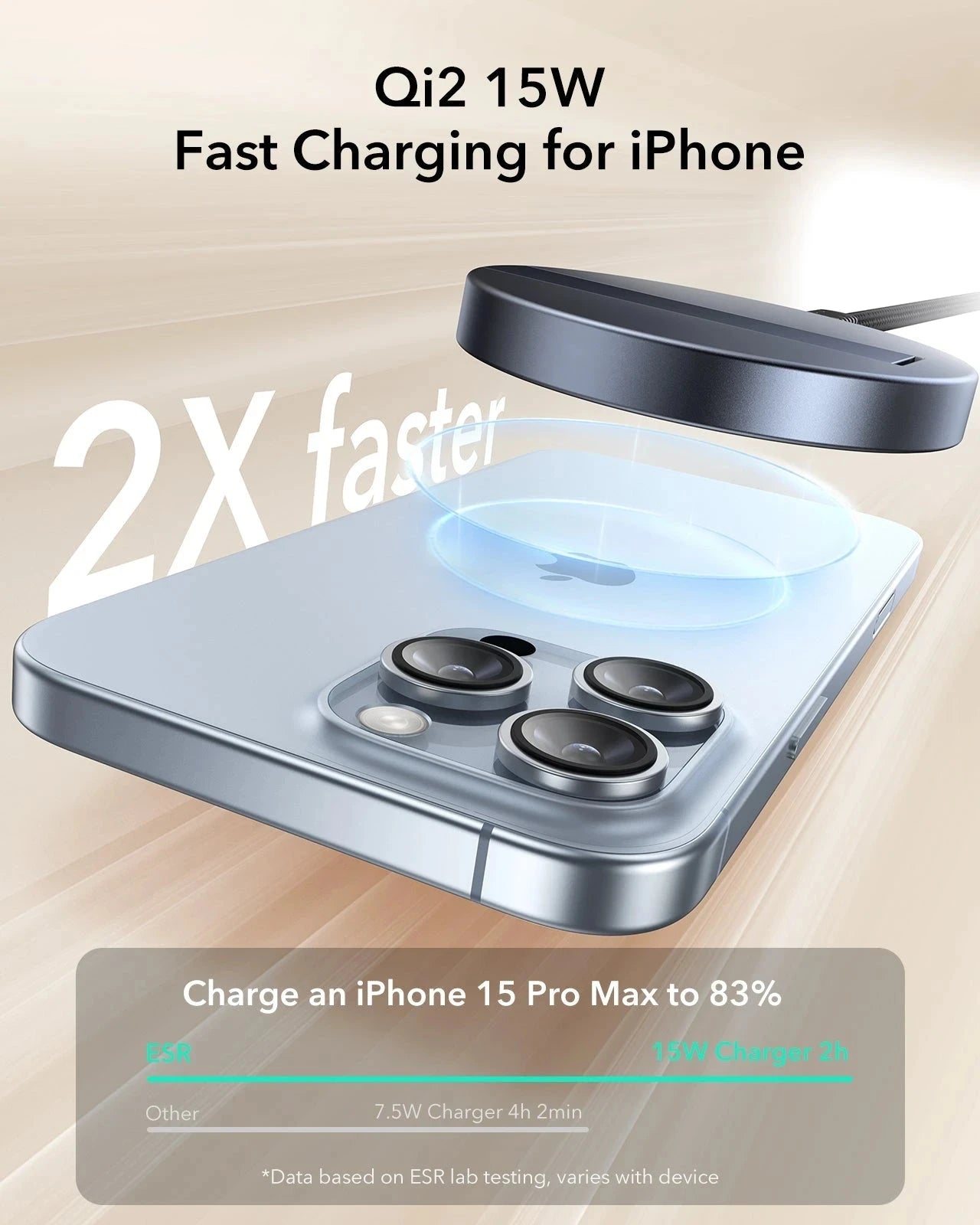 Magnetic Charging Pad (15W, Kickstand) - Black - Image 3