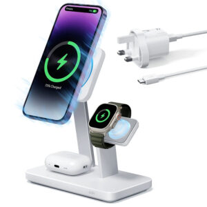 25W 3-in-1 Wireless Charger with MagSafe + CryoBoost - UK Plug