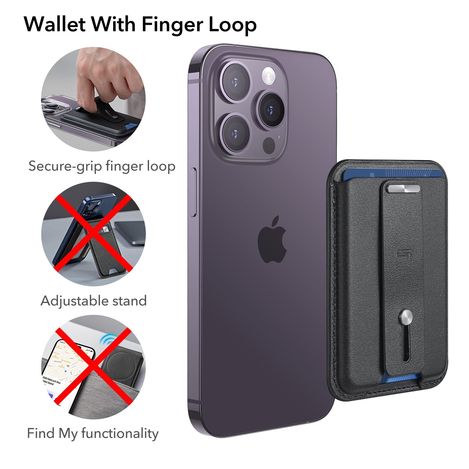 Magnetic Wallet (HaloLock) - Dark Blue - Image 3